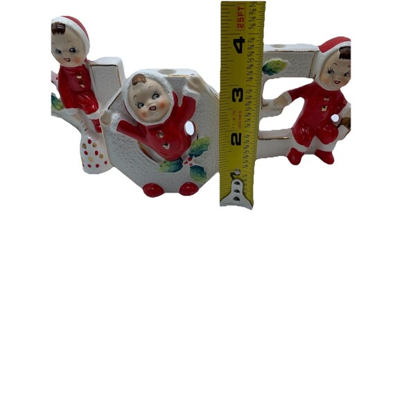 Vintage LIPPER & MANN Japan Ceramic Christmas Santa NOEL Candleholders MCM 1950s - Picture 16 of 16